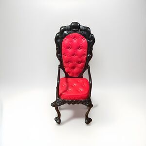 Monster High Coffin Bean Playset Chair Pink and Black Goth Furniture Dollhouse